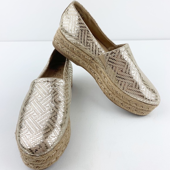 Naturalizer Thea light gold leather espadrille - Picture 2 of 8
